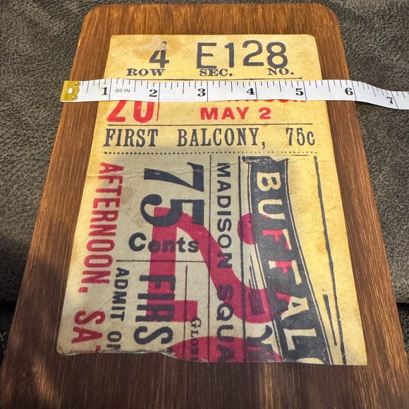 VTG Ticket Stub to Buffalo Bill Cody's Wild West Show Madison Square - Picture 3 of 4